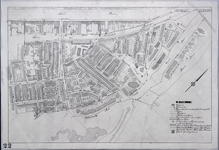 853524 Plattegrond van een deel van de stad Utrecht (het gebied tussen de Beukstraat/ Bloesemstraat/ Bolstraat/ ...